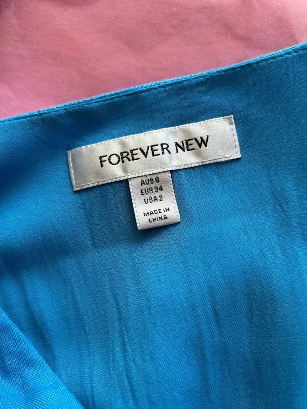 "Rowan Linen Tea Dress" with Button Front and Ruched Sleeves by Forever New - Picture 13 of 15